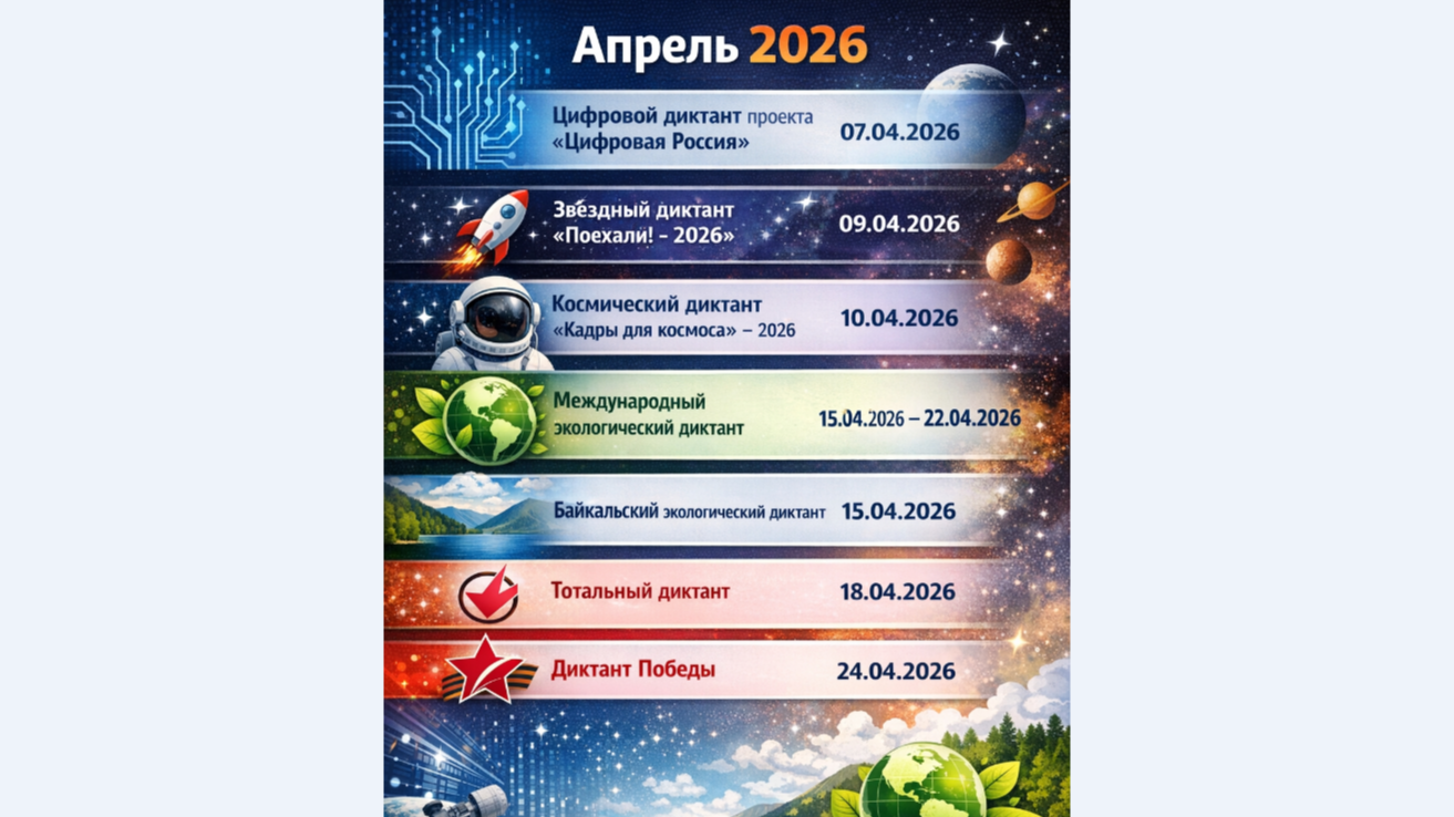 Диктанты Апреля 2026.